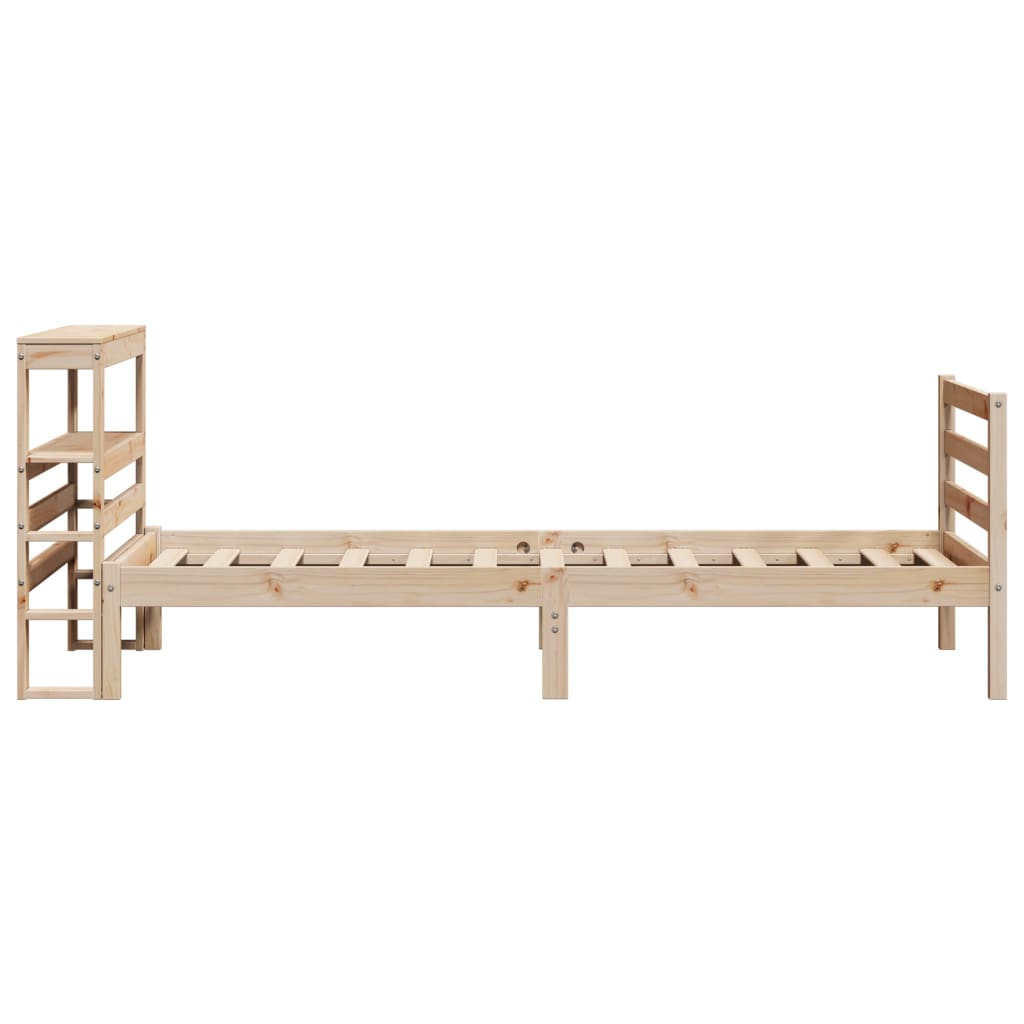 vidaXL Cadru de pat fără saltea, 75x190 cm, lemn masiv de pin