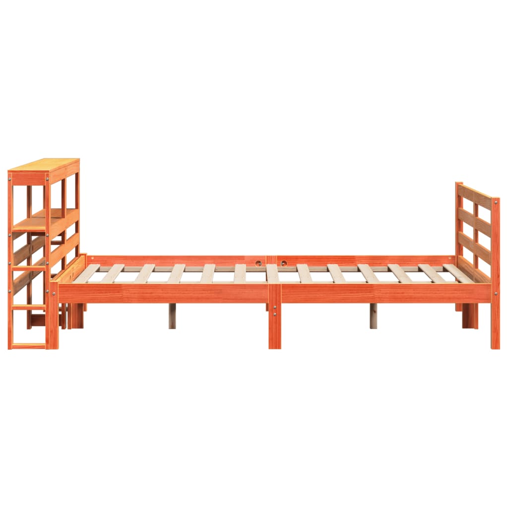 vidaXL Cadru de pat fără saltea, maro ceruit 150x200 cm lemn masiv pin vidaXL Cadru de pat fără saltea, maro ceruit 150x200 cm lemn masiv pin