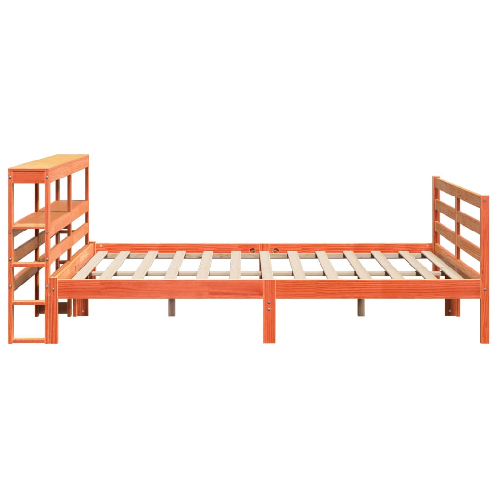 vidaXL Cadru de pat fără saltea, maro ceruit 200x200 cm lemn masiv pin