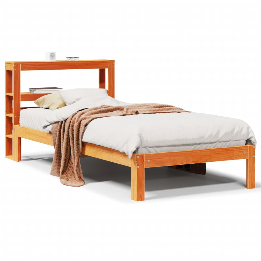 vidaXL Pat de zi fără saltea, maro ceruit, 90x200 cm, lemn masiv pin vidaXL Pat de zi fără saltea, maro ceruit, 90x200 cm, lemn masiv pin