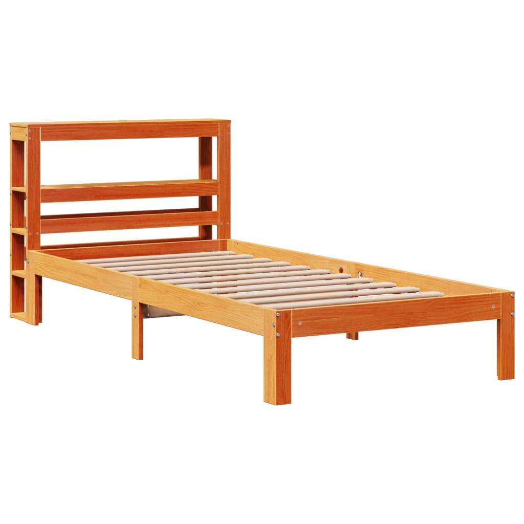 vidaXL Pat de zi fără saltea, maro ceruit, 90x200 cm, lemn masiv pin vidaXL Pat de zi fără saltea, maro ceruit, 90x200 cm, lemn masiv pin