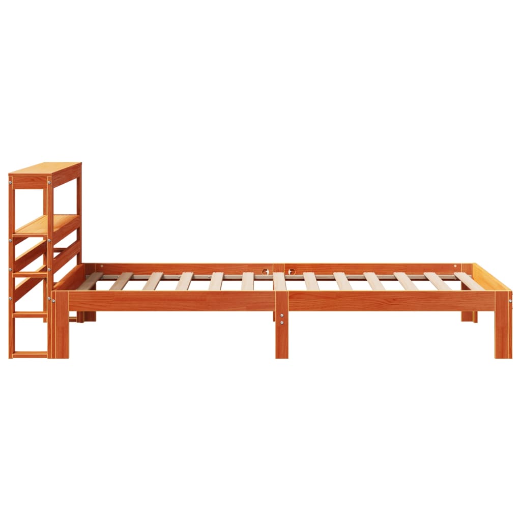 vidaXL Pat de zi fără saltea, maro ceruit, 90x200 cm, lemn masiv pin vidaXL Pat de zi fără saltea, maro ceruit, 90x200 cm, lemn masiv pin