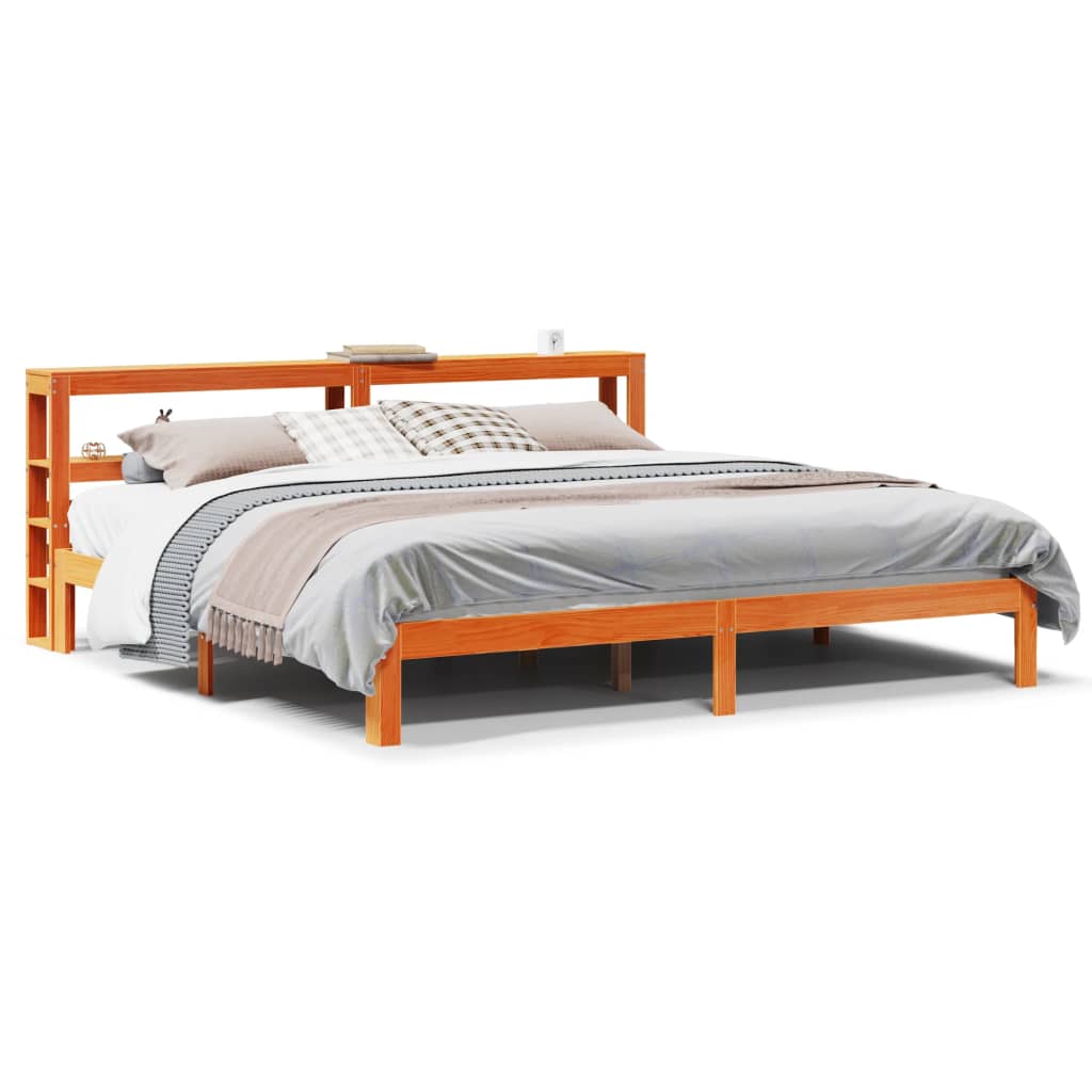 vidaXL Cadru de pat fără saltea, maro ceruit 180x200 cm lemn masiv pin vidaXL Cadru de pat fără saltea, maro ceruit 180x200 cm lemn masiv pin