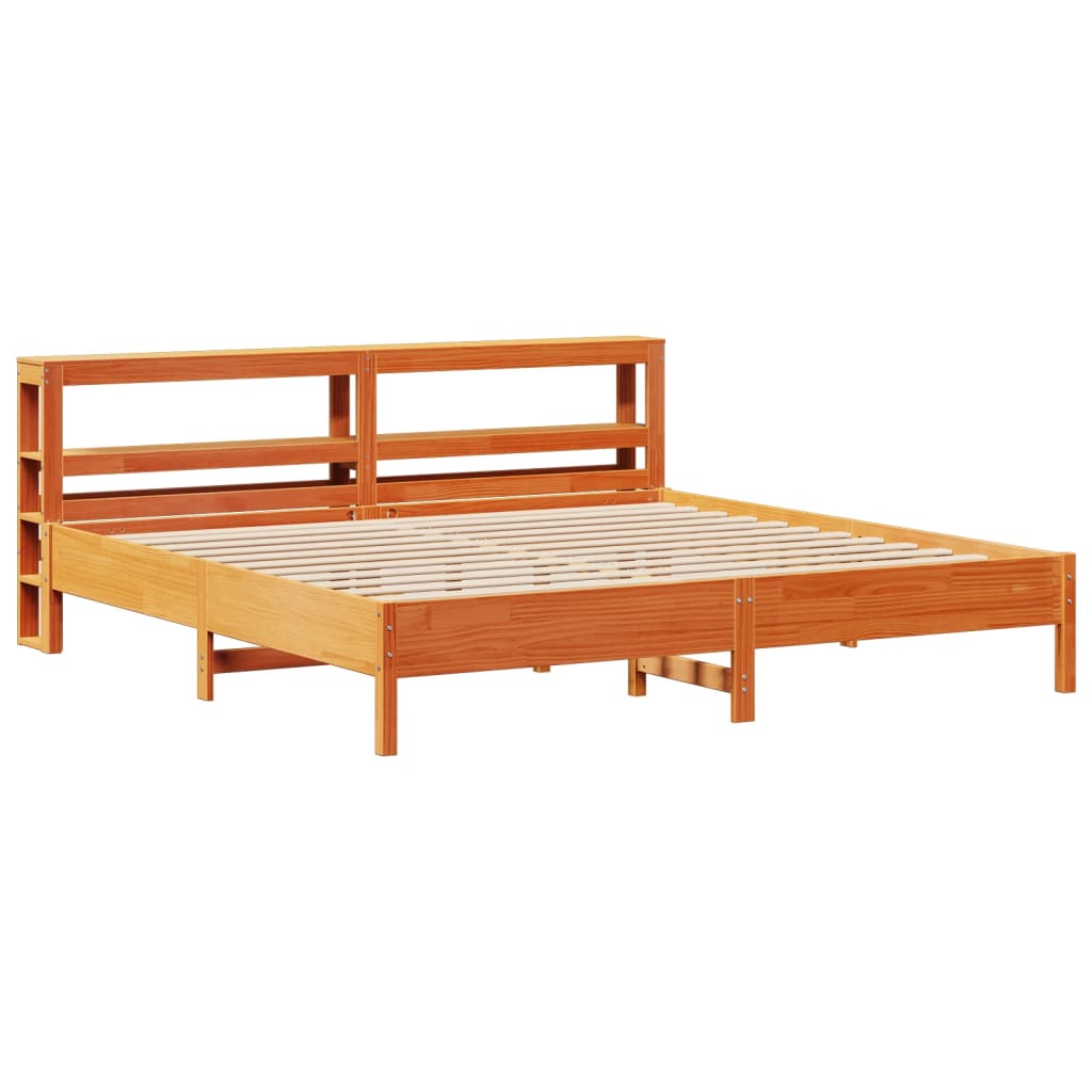 vidaXL Cadru de pat fără saltea, maro ceruit 180x200 cm lemn masiv pin vidaXL Cadru de pat fără saltea, maro ceruit 180x200 cm lemn masiv pin