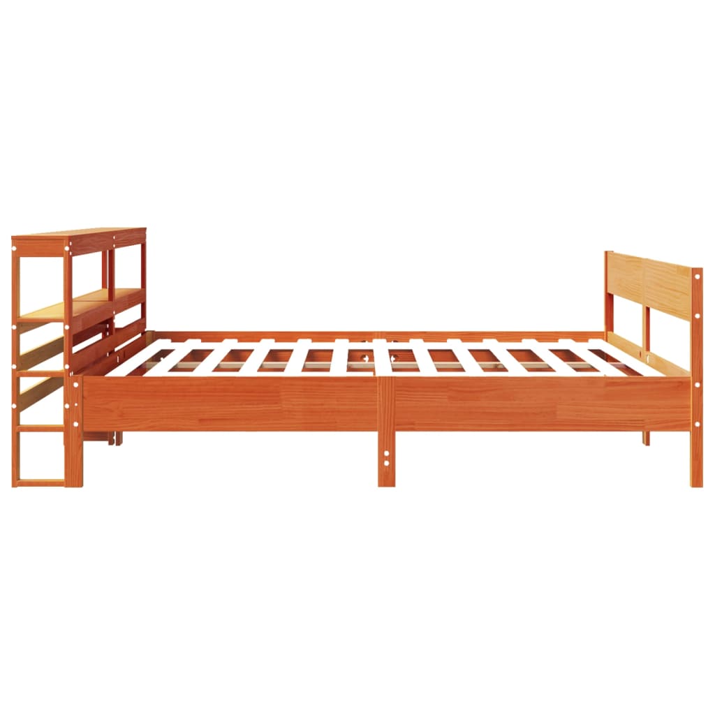 vidaXL Cadru de pat fără saltea, maro ceruit 200x200 cm lemn masiv pin vidaXL Cadru de pat fără saltea, maro ceruit 200x200 cm lemn masiv pin