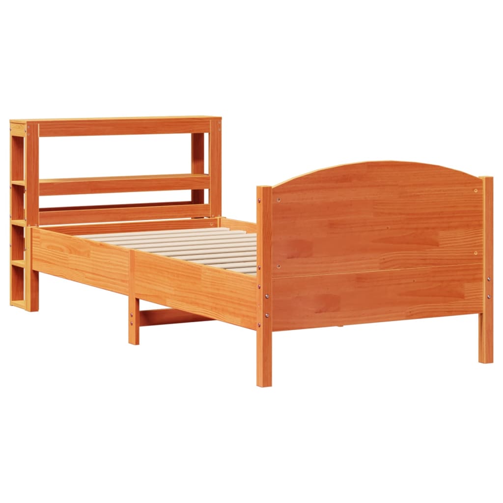 vidaXL Pat de zi fără saltea, maro ceruit, 90x200 cm, lemn masiv pin vidaXL Pat de zi fără saltea, maro ceruit, 90x200 cm, lemn masiv pin