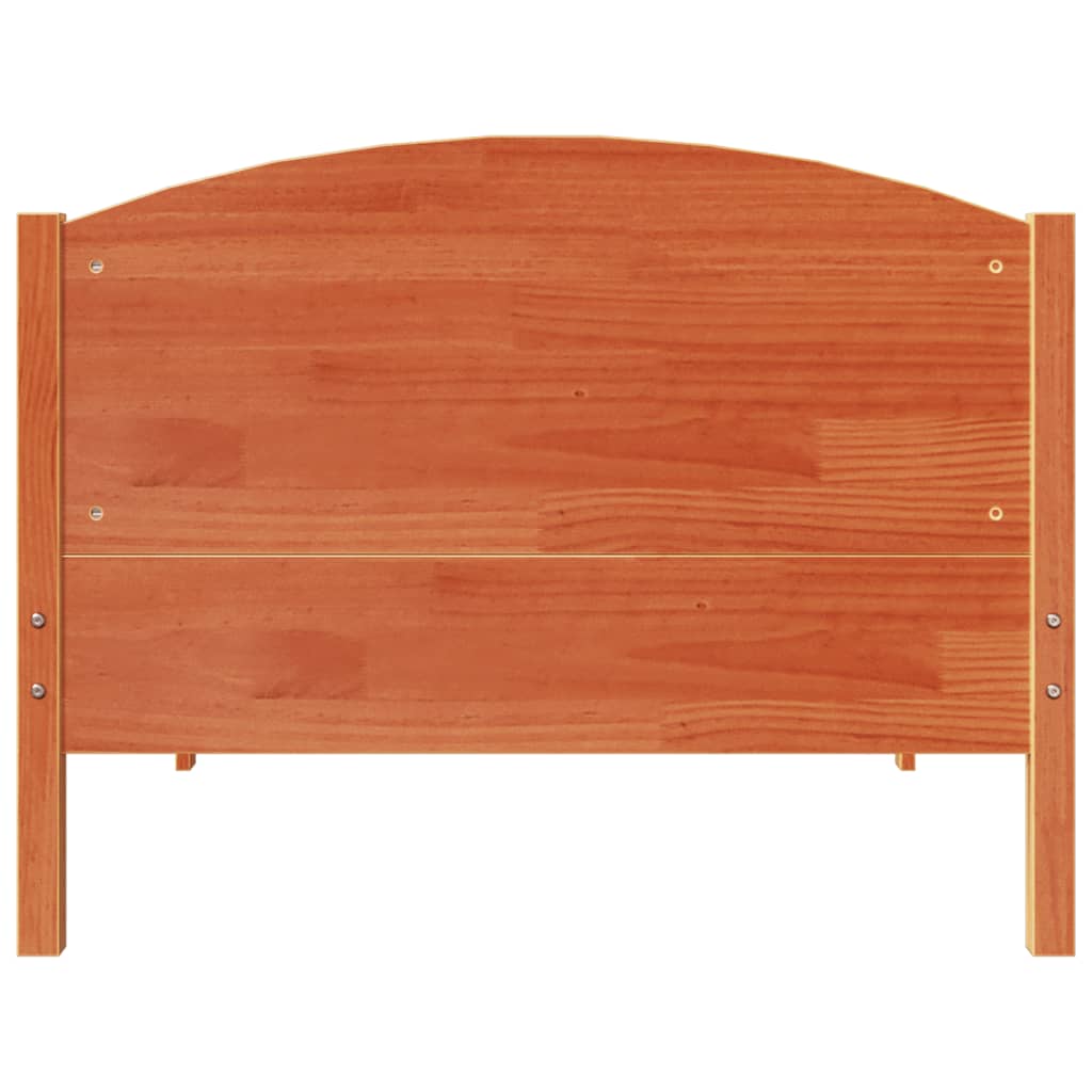 vidaXL Pat de zi fără saltea, maro ceruit, 90x200 cm, lemn masiv pin vidaXL Pat de zi fără saltea, maro ceruit, 90x200 cm, lemn masiv pin