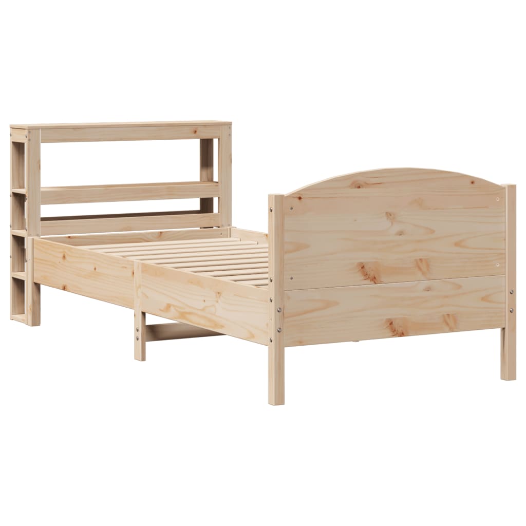 vidaXL Cadru de pat fără saltea, 75x190 cm, lemn masiv de pin