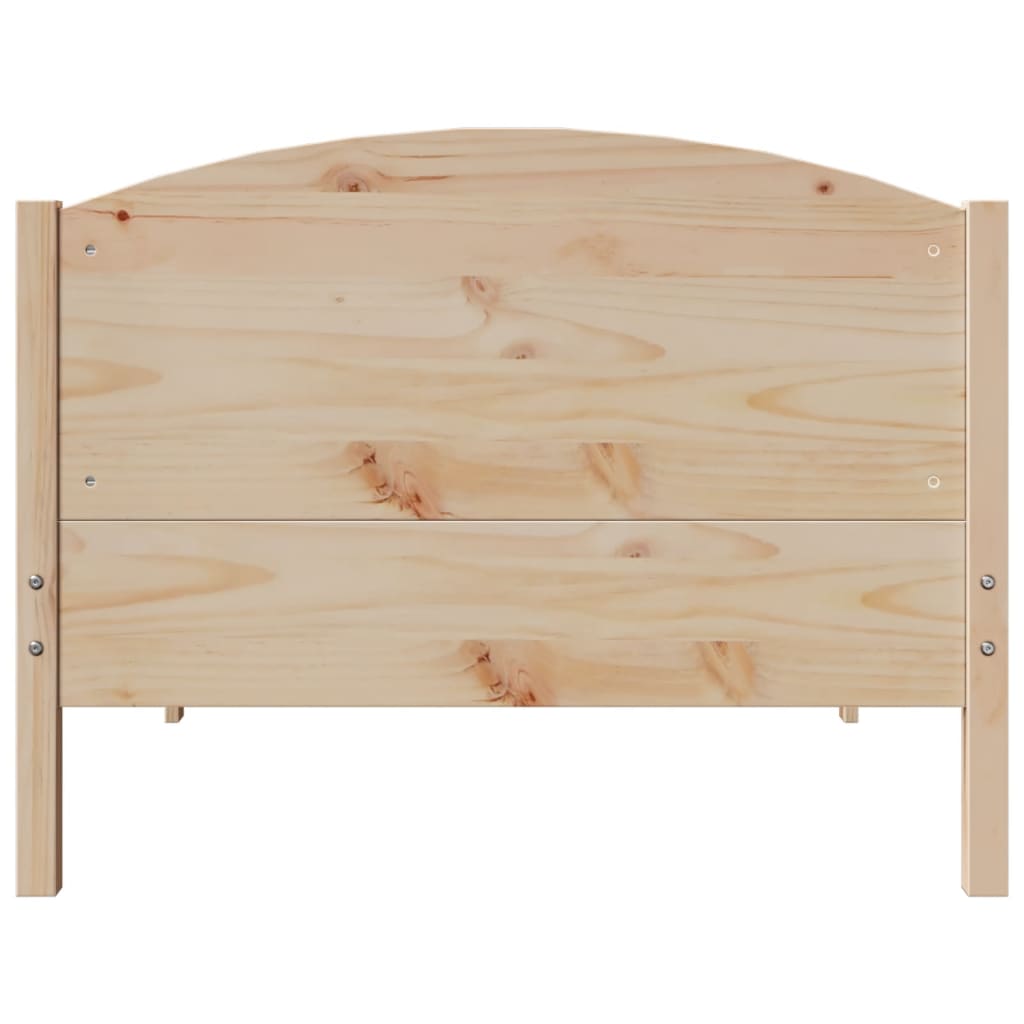 vidaXL Cadru de pat fără saltea, 75x190 cm, lemn masiv de pin