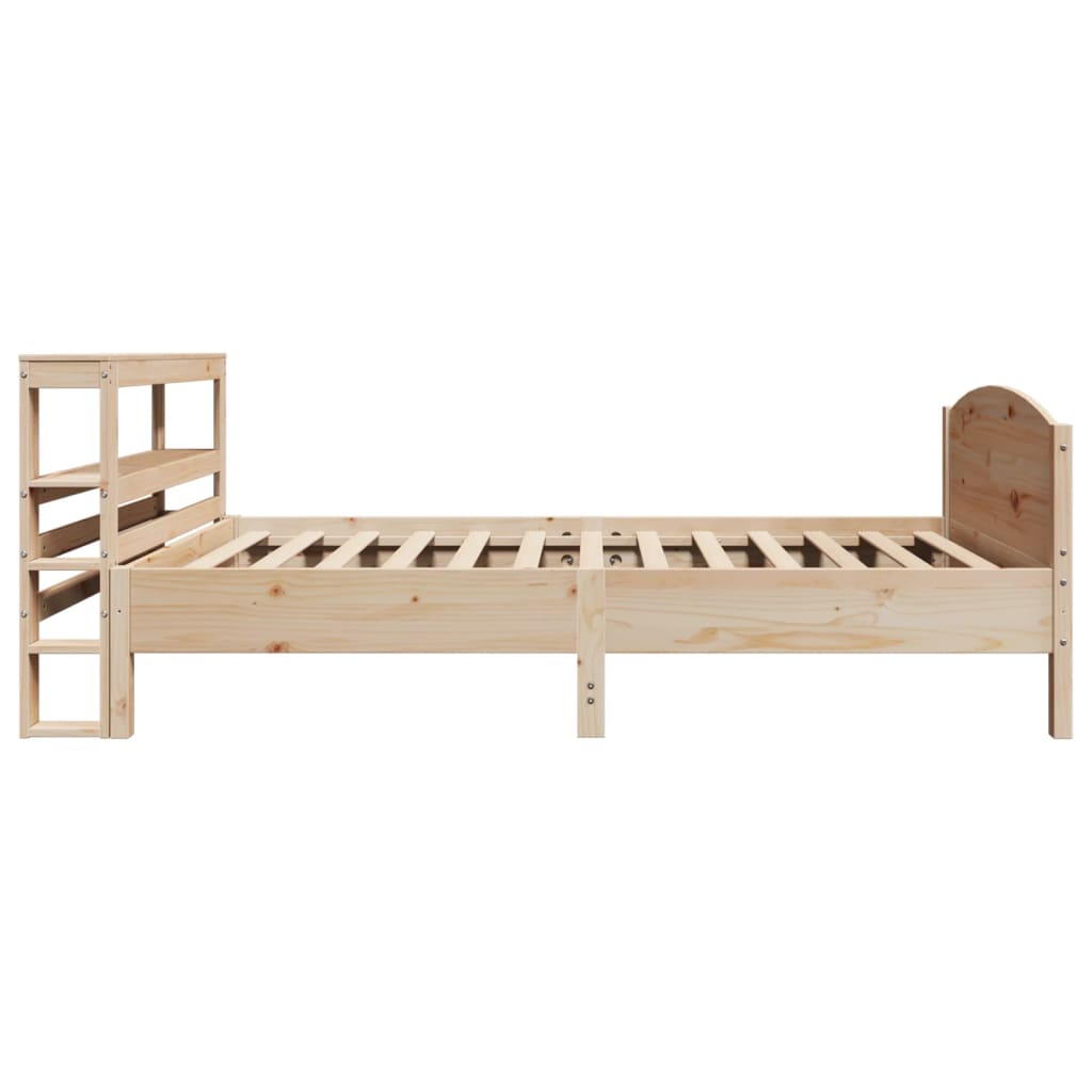 vidaXL Cadru de pat fără saltea, 75x190 cm, lemn masiv de pin