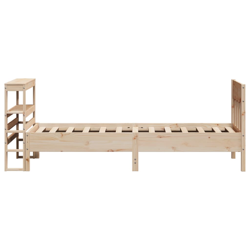 vidaXL Cadru de pat fără saltea, 75x190 cm, lemn masiv de pin