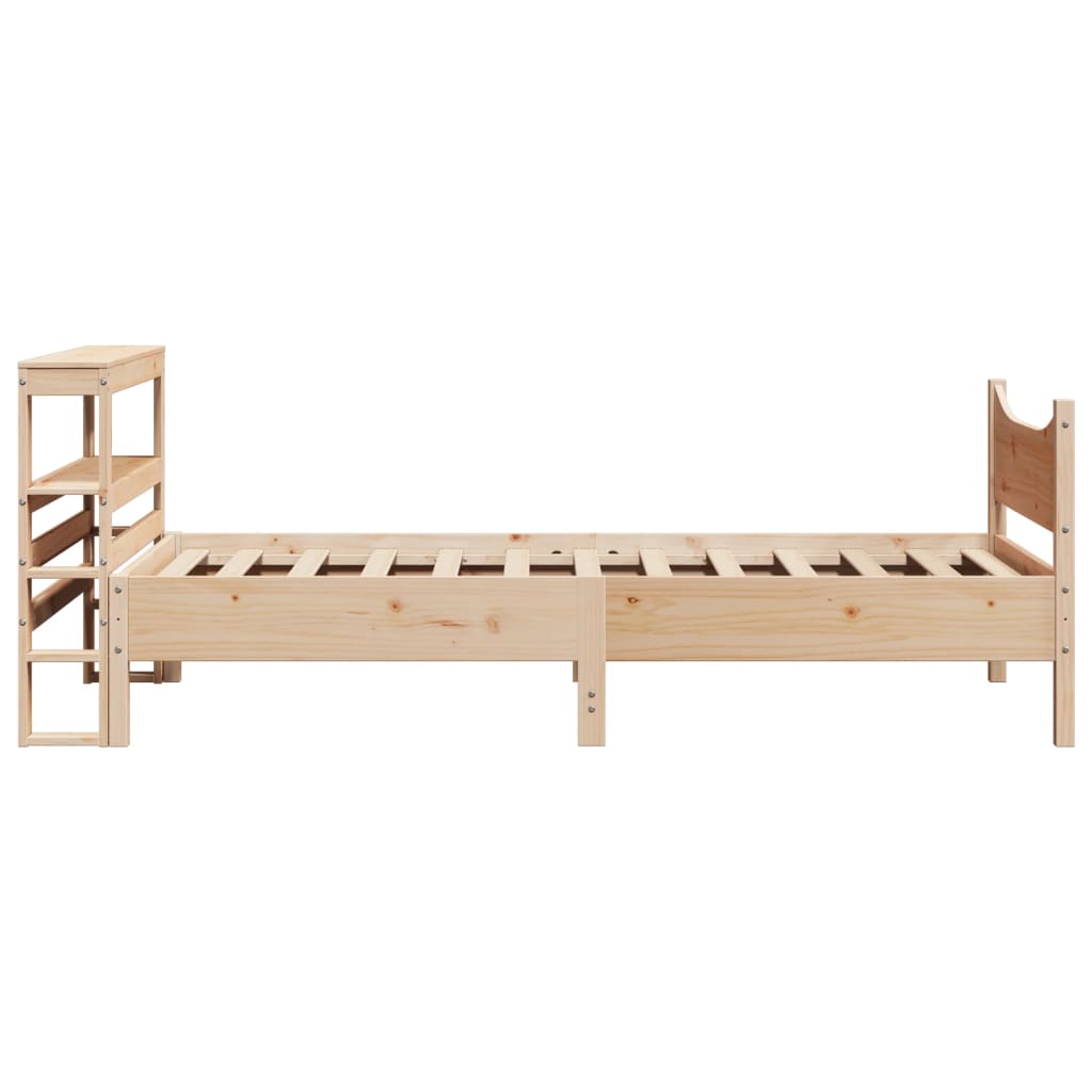 vidaXL Cadru de pat cu tăblie, 75x190 cm, lemn masiv de pin
