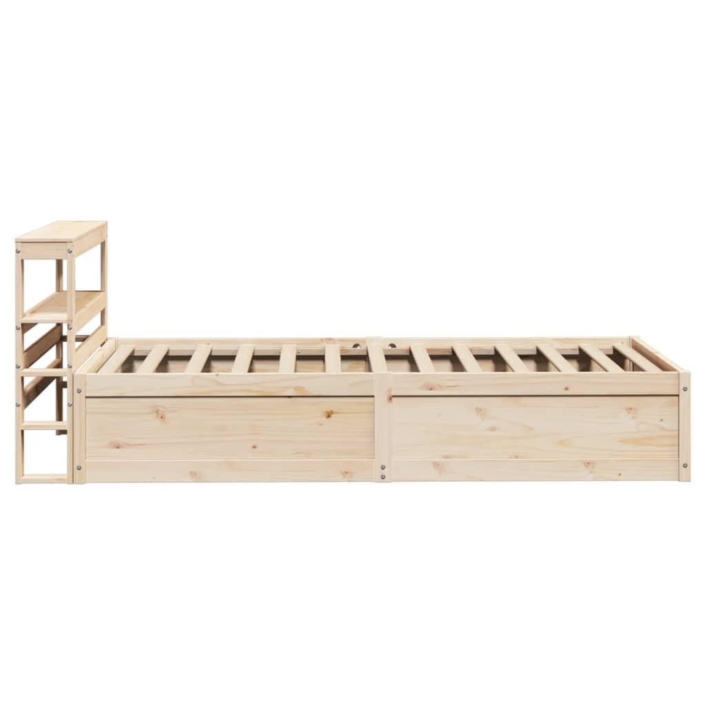 vidaXL Cadru de pat cu tăblie, 75x190 cm, lemn masiv de pin vidaXL Cadru de pat cu tăblie, 75x190 cm, lemn masiv de pin
