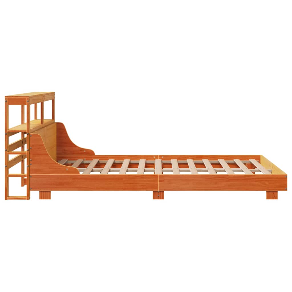 vidaXL Cadru de pat fără saltea, maro ceruit 150x200 cm lemn masiv pin vidaXL Cadru de pat fără saltea, maro ceruit 150x200 cm lemn masiv pin