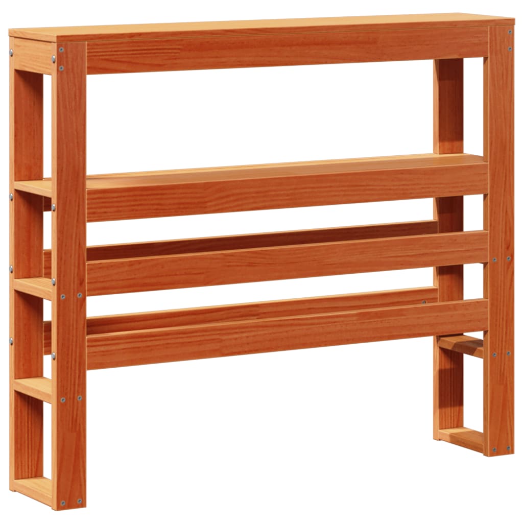 vidaXL Pat de zi fără saltea, maro ceruit, 90x200 cm, lemn masiv pin