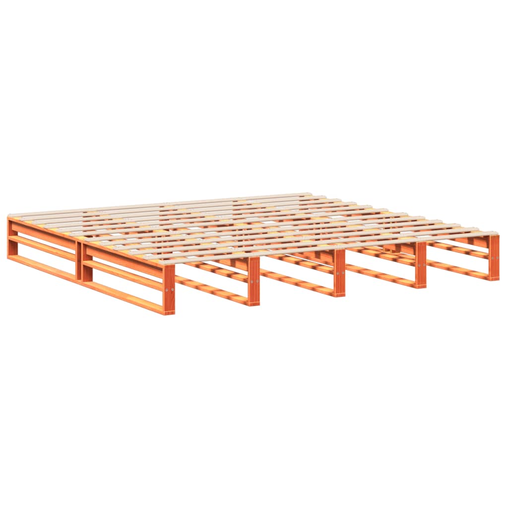 vidaXL Cadru de pat fără saltea, maro ceruit 180x200 cm lemn masiv pin vidaXL Cadru de pat fără saltea, maro ceruit 180x200 cm lemn masiv pin