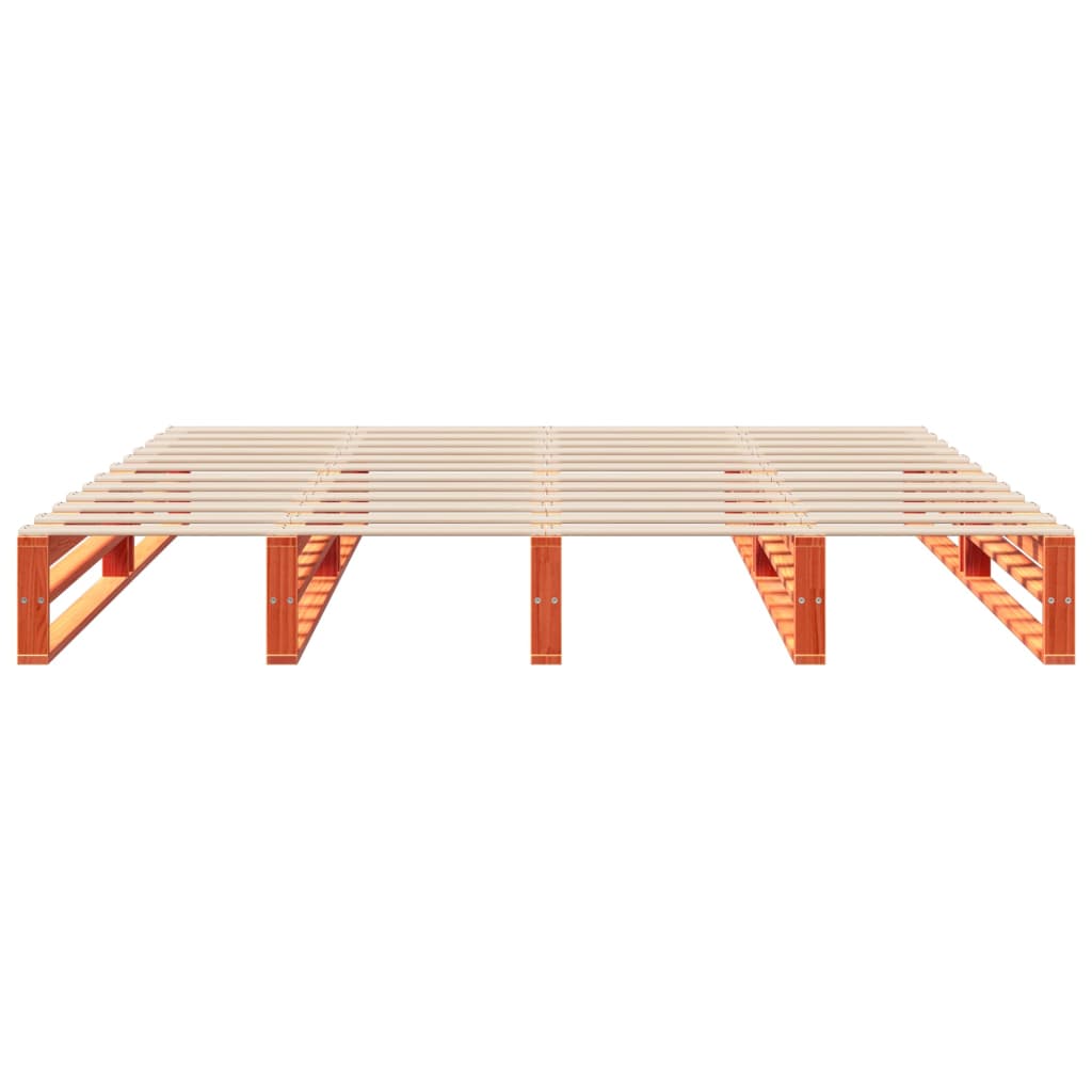 vidaXL Cadru de pat fără saltea, maro ceruit 180x200 cm lemn masiv pin vidaXL Cadru de pat fără saltea, maro ceruit 180x200 cm lemn masiv pin