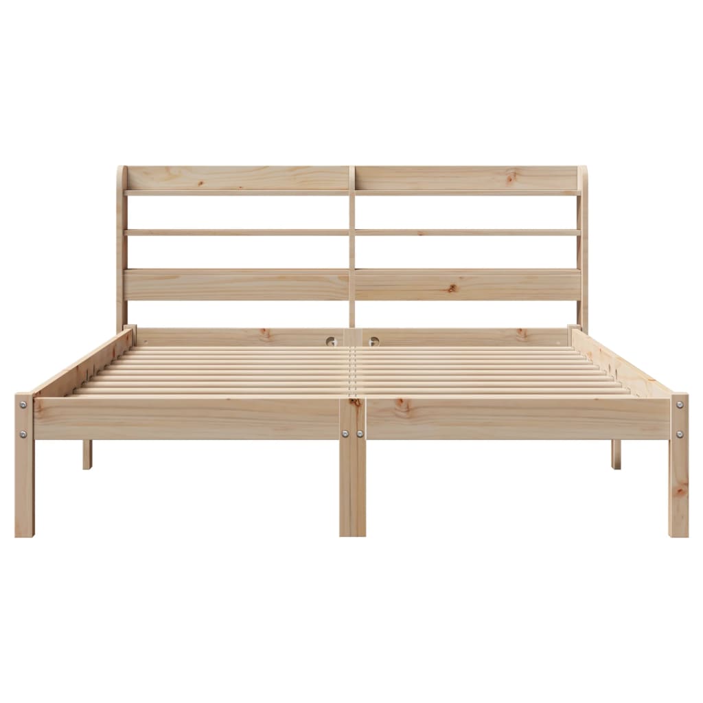 vidaXL Cadru de pat fără saltea, 120x190 cm, lemn masiv pin vidaXL Cadru de pat fără saltea, 120x190 cm, lemn masiv pin