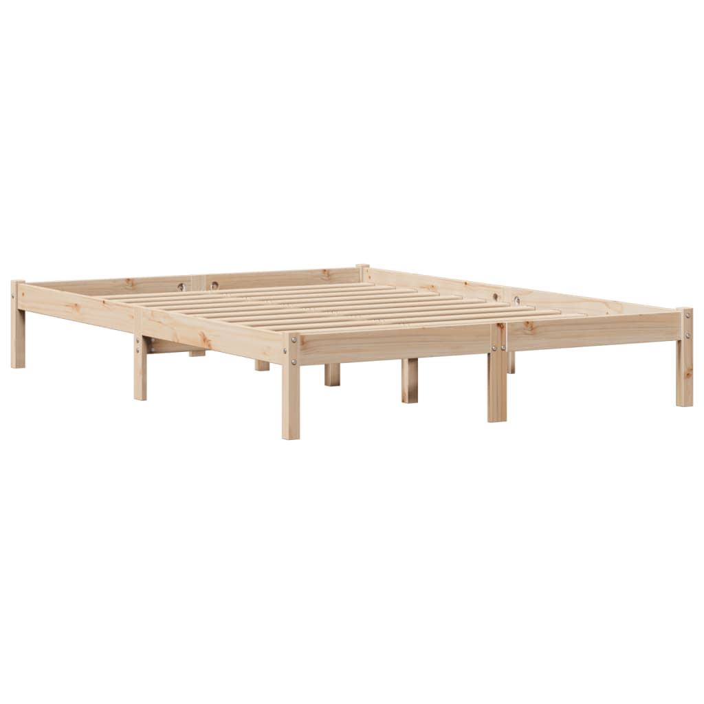 vidaXL Cadru de pat fără saltea, 120x190 cm, lemn masiv pin vidaXL Cadru de pat fără saltea, 120x190 cm, lemn masiv pin