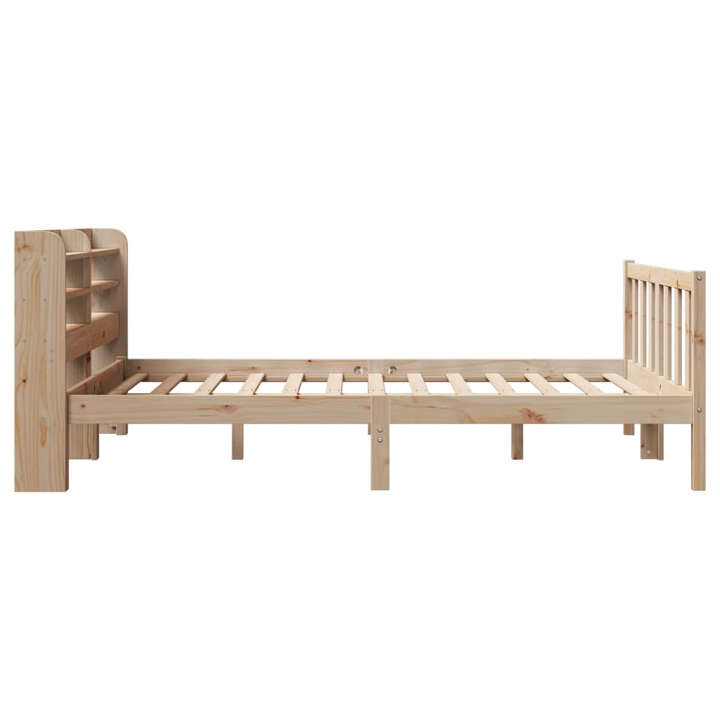 vidaXL Cadru de pat fără saltea, 140x190 cm, lemn masiv de pin vidaXL Cadru de pat fără saltea, 140x190 cm, lemn masiv de pin