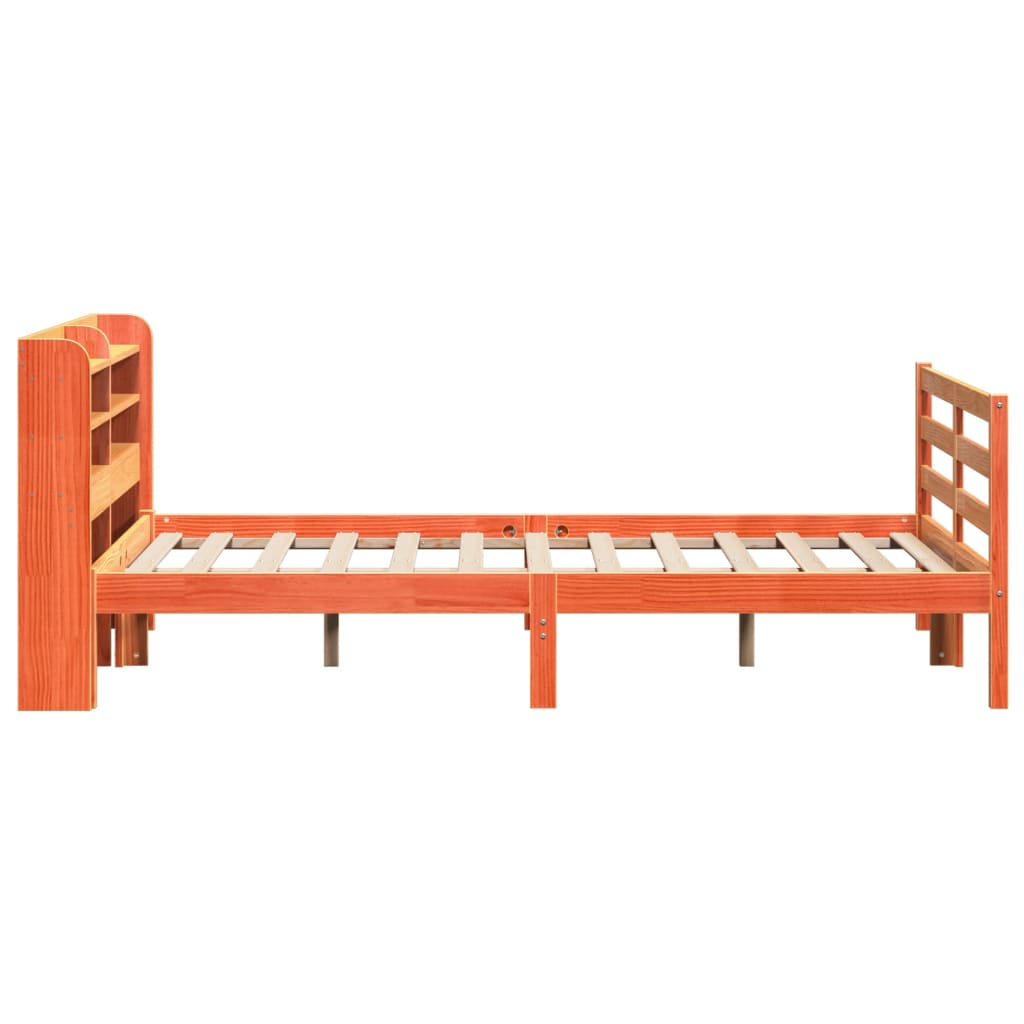 vidaXL Cadru de pat fără saltea, maro ceruit 150x200 cm lemn masiv pin vidaXL Cadru de pat fără saltea, maro ceruit 150x200 cm lemn masiv pin