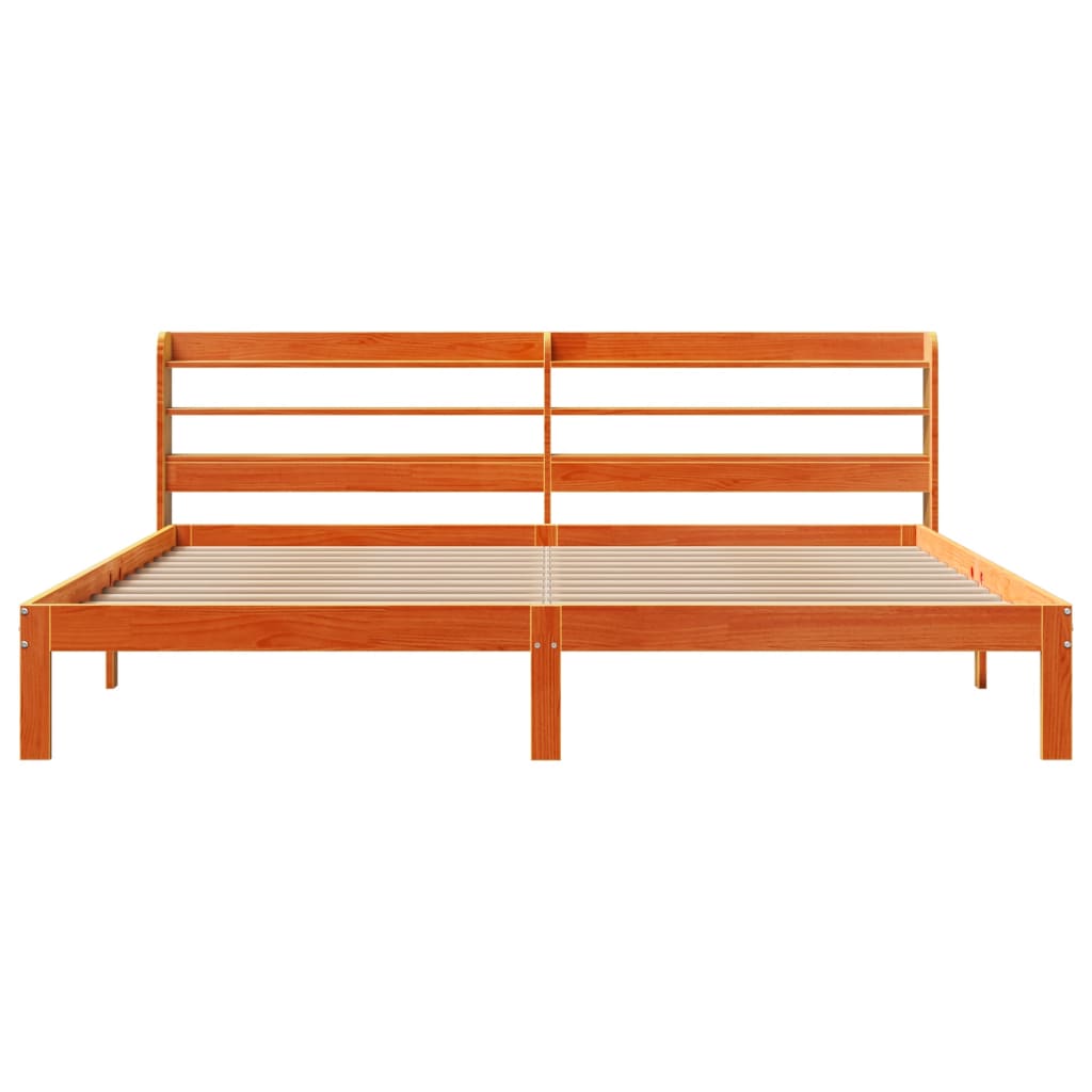 vidaXL Cadru de pat fără saltea, maro ceruit 180x200 cm lemn masiv pin vidaXL Cadru de pat fără saltea, maro ceruit 180x200 cm lemn masiv pin
