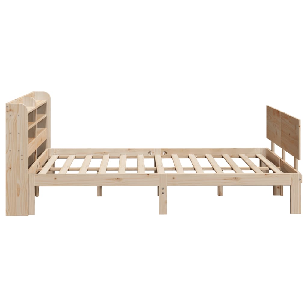 vidaXL Cadru de pat cu tăblie, 140x190 cm, lemn masiv pin