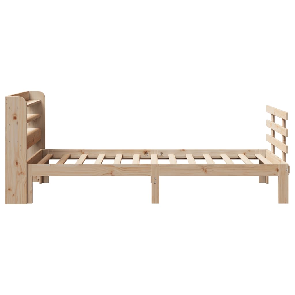 vidaXL Cadru de pat cu tăblie, 75x190 cm, lemn masiv de pin vidaXL Cadru de pat cu tăblie, 75x190 cm, lemn masiv de pin