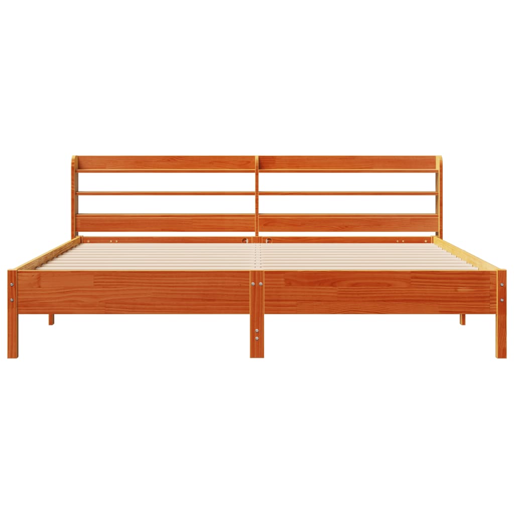 vidaXL Cadru de pat fără saltea, maro ceruit 180x200 cm lemn masiv pin vidaXL Cadru de pat fără saltea, maro ceruit 180x200 cm lemn masiv pin