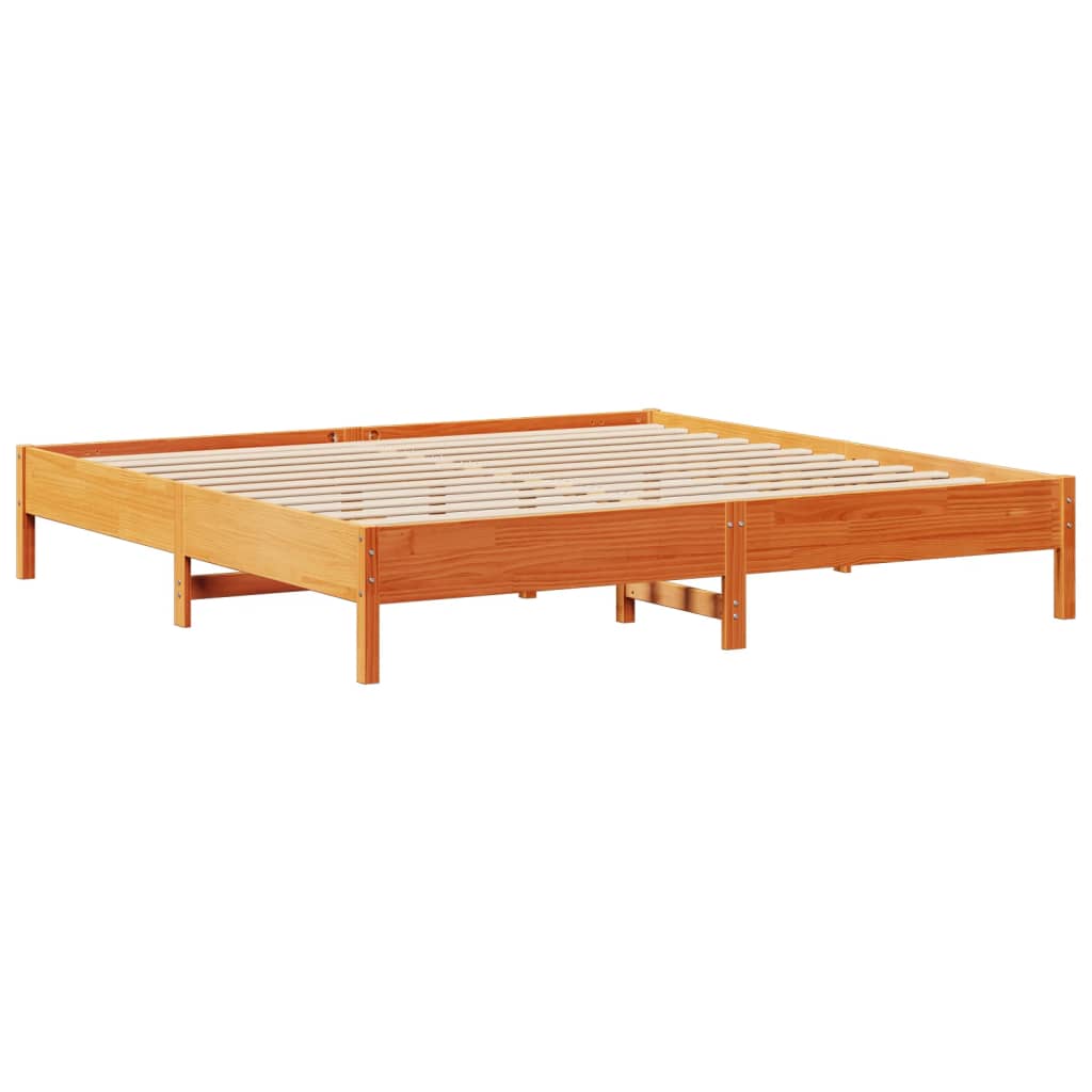 vidaXL Cadru de pat fără saltea, maro ceruit 180x200 cm lemn masiv pin vidaXL Cadru de pat fără saltea, maro ceruit 180x200 cm lemn masiv pin