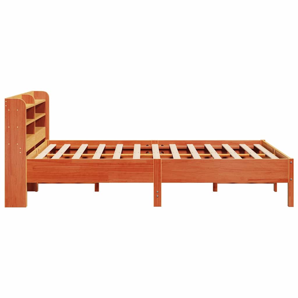 vidaXL Cadru de pat fără saltea, maro ceruit 140x200 cm lemn masiv pin vidaXL Cadru de pat fără saltea, maro ceruit 140x200 cm lemn masiv pin