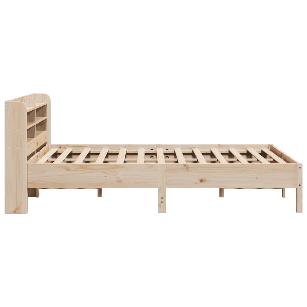 vidaXL Cadru de pat fără saltea, 135x190 cm, lemn masiv de pin vidaXL Cadru de pat fără saltea, 135x190 cm, lemn masiv de pin