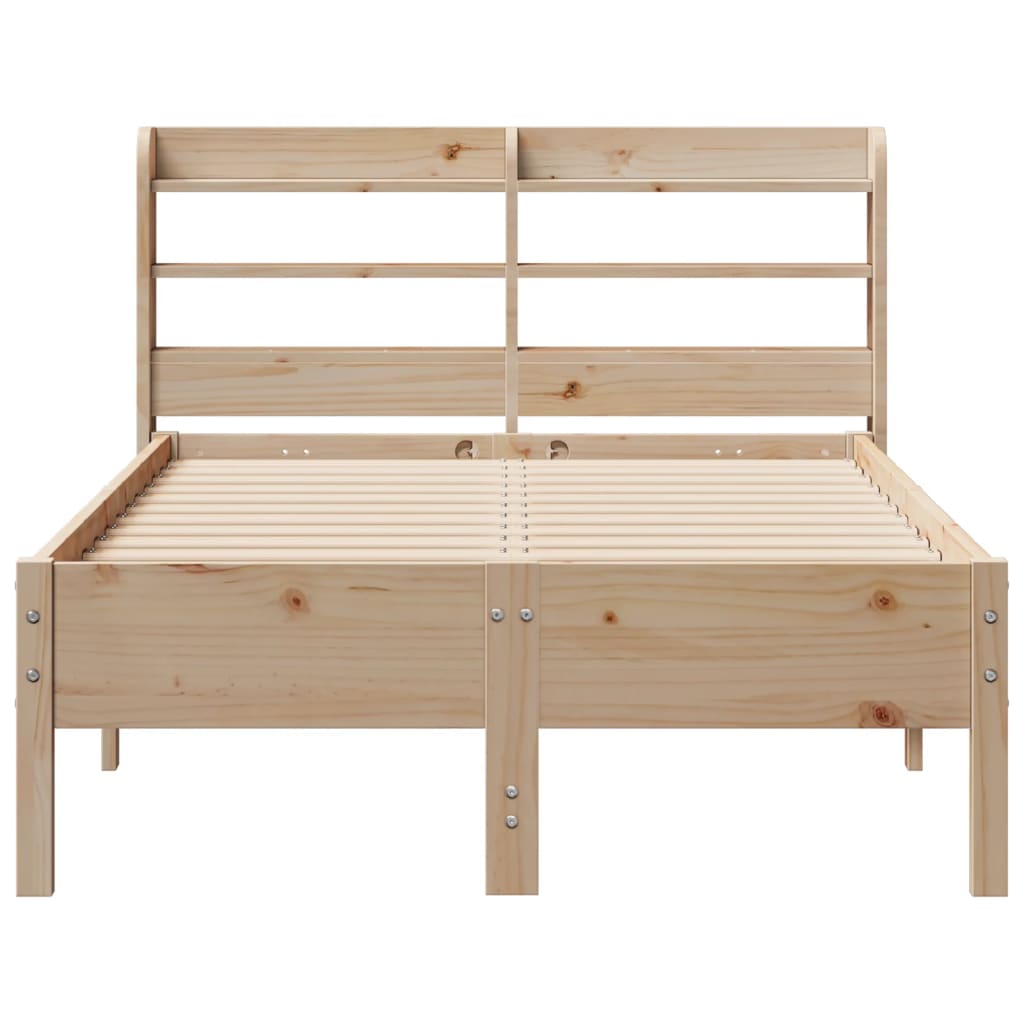 vidaXL Cadru de pat fără saltea, 75x190 cm, lemn masiv de pin