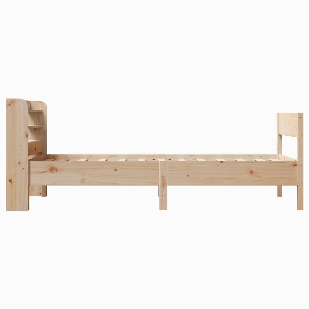 vidaXL Cadru de pat fără saltea, 75x190 cm, lemn masiv de pin