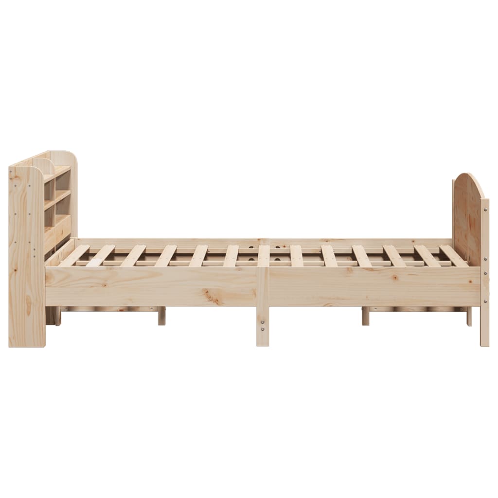 vidaXL Cadru de pat fără saltea, 135x190 cm, lemn masiv de pin