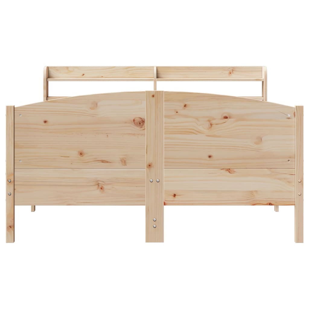 vidaXL Cadru de pat fără saltea, 120x190 cm, lemn masiv pin
