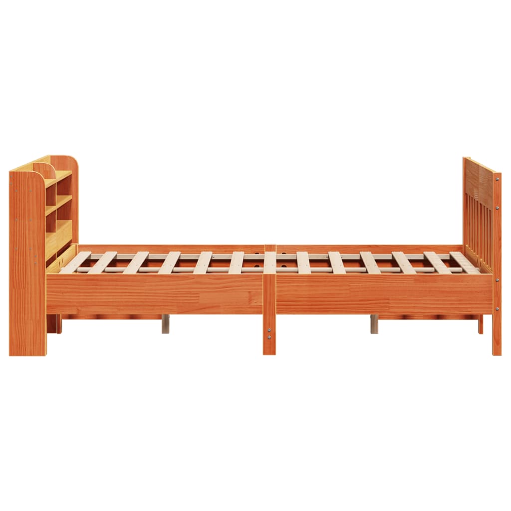 vidaXL Cadru de pat fără saltea, maro ceruit 140x200 cm lemn masiv pin vidaXL Cadru de pat fără saltea, maro ceruit 140x200 cm lemn masiv pin