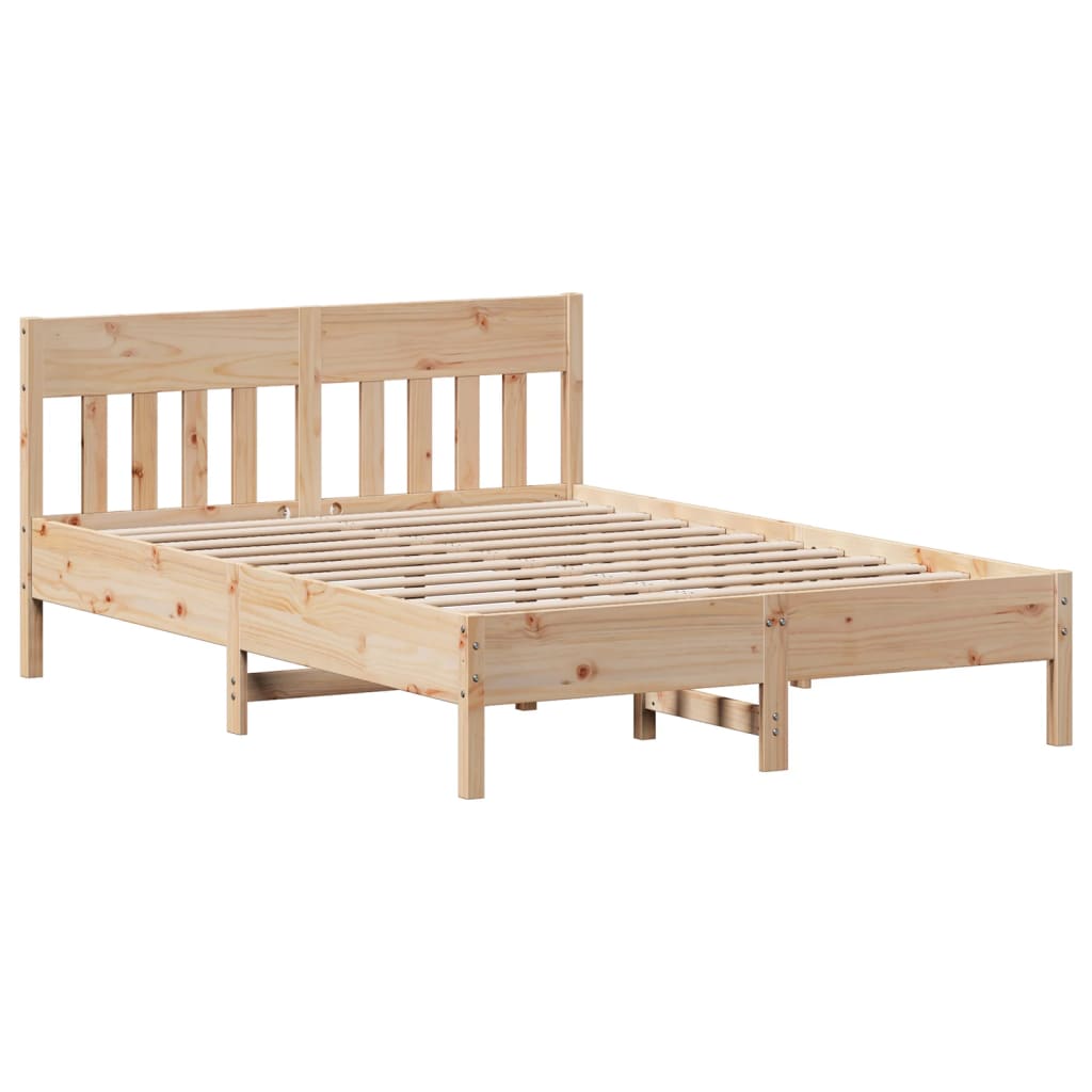 vidaXL Cadru de pat fără saltea, 120x190 cm, lemn masiv pin vidaXL Cadru de pat fără saltea, 120x190 cm, lemn masiv pin