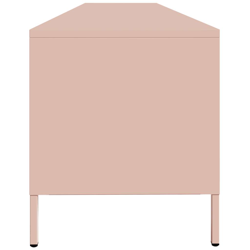 vidaXL Dulap TV, roz, 202x39x43,5 cm, oțel laminat la rece