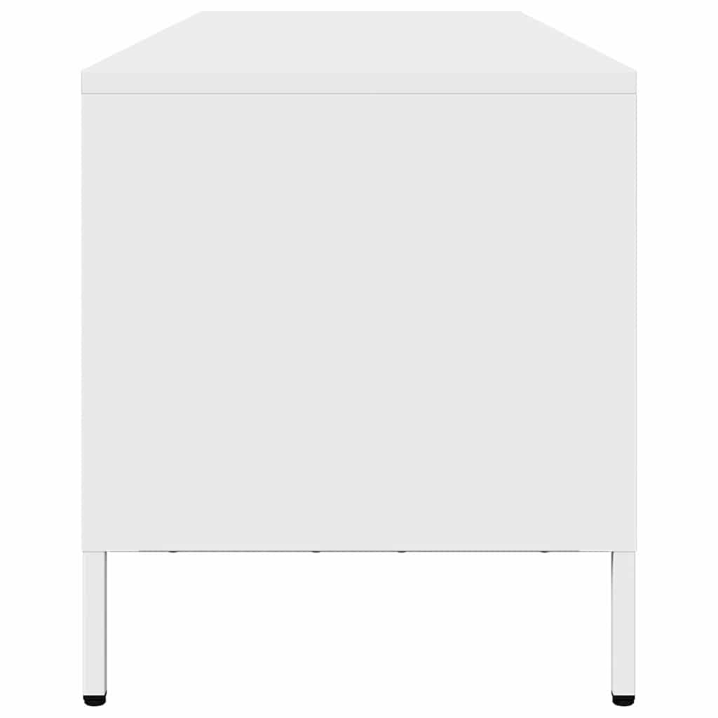 vidaXL Dulap TV, alb, 202x39x43,5 cm, oțel laminat la rece vidaXL Dulap TV, alb, 202x39x43,5 cm, oțel laminat la rece