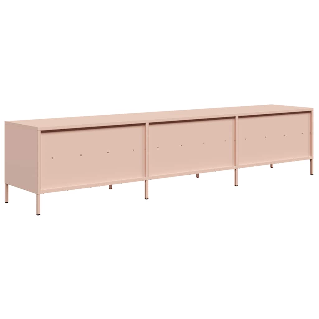 vidaXL Dulap TV, roz, 202x39x43,5 cm, oțel laminat la rece vidaXL Dulap TV, roz, 202x39x43,5 cm, oțel laminat la rece