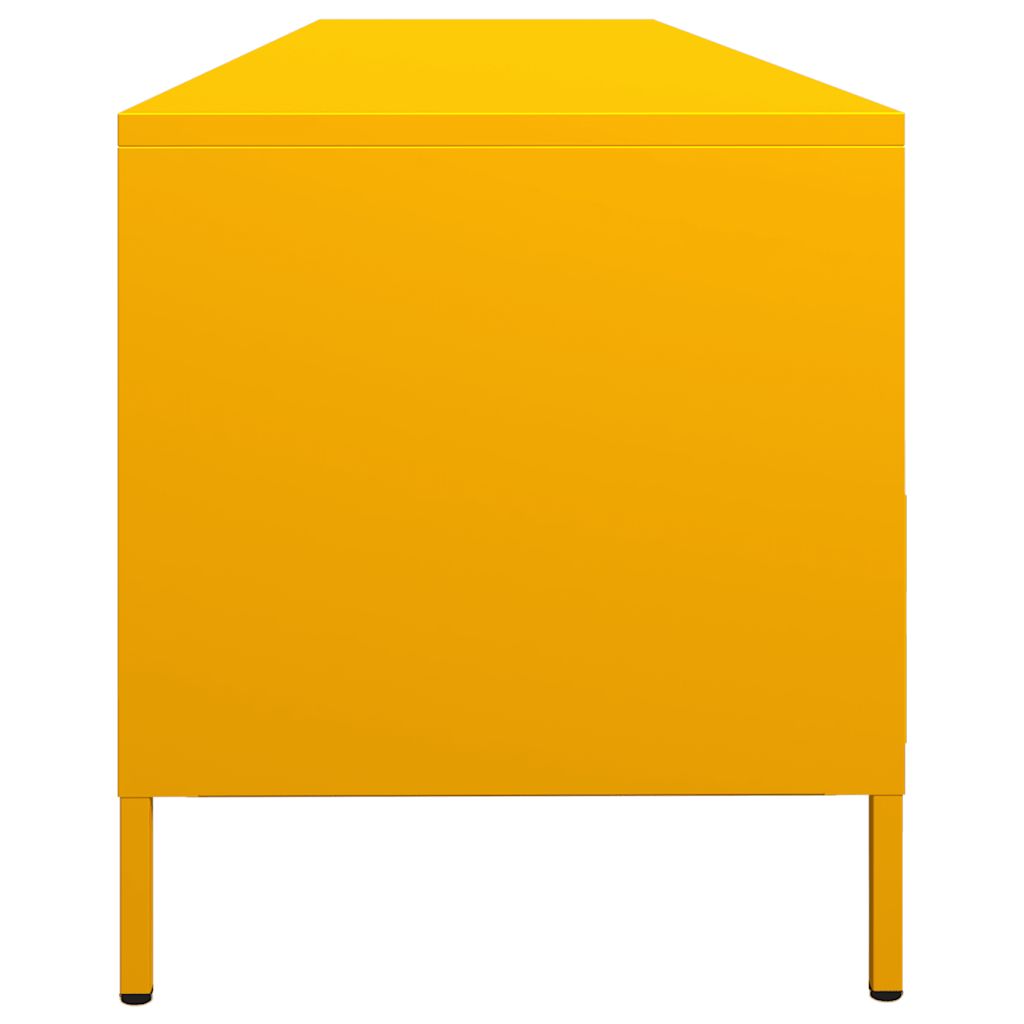 vidaXL Dulap TV, galben muștar, 202x39x43,5 cm, oțel laminat la rece