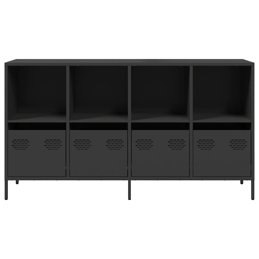 vidaXL Dulap, negru, 135x39x73,5 cm, oțel laminat la rece