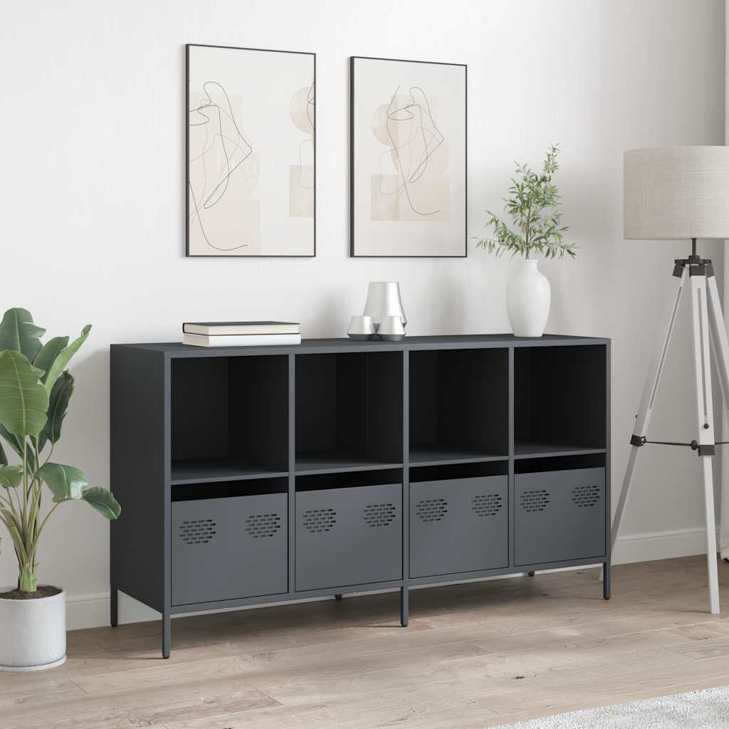 vidaXL Dulap, antracit, 135x39x73,5 cm, oțel laminat la rece vidaXL Dulap, antracit, 135x39x73,5 cm, oțel laminat la rece