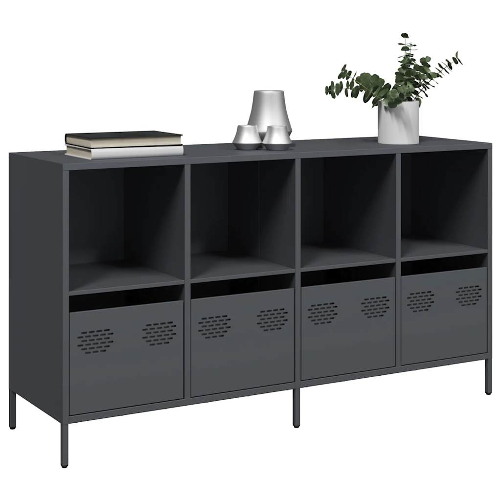 vidaXL Dulap, antracit, 135x39x73,5 cm, oțel laminat la rece vidaXL Dulap, antracit, 135x39x73,5 cm, oțel laminat la rece