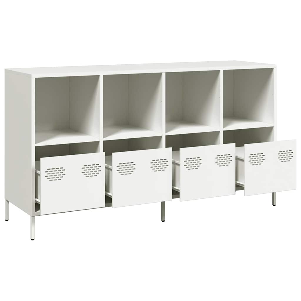 vidaXL Dulap, alb, 135x39x73,5 cm, oțel laminat la rece
