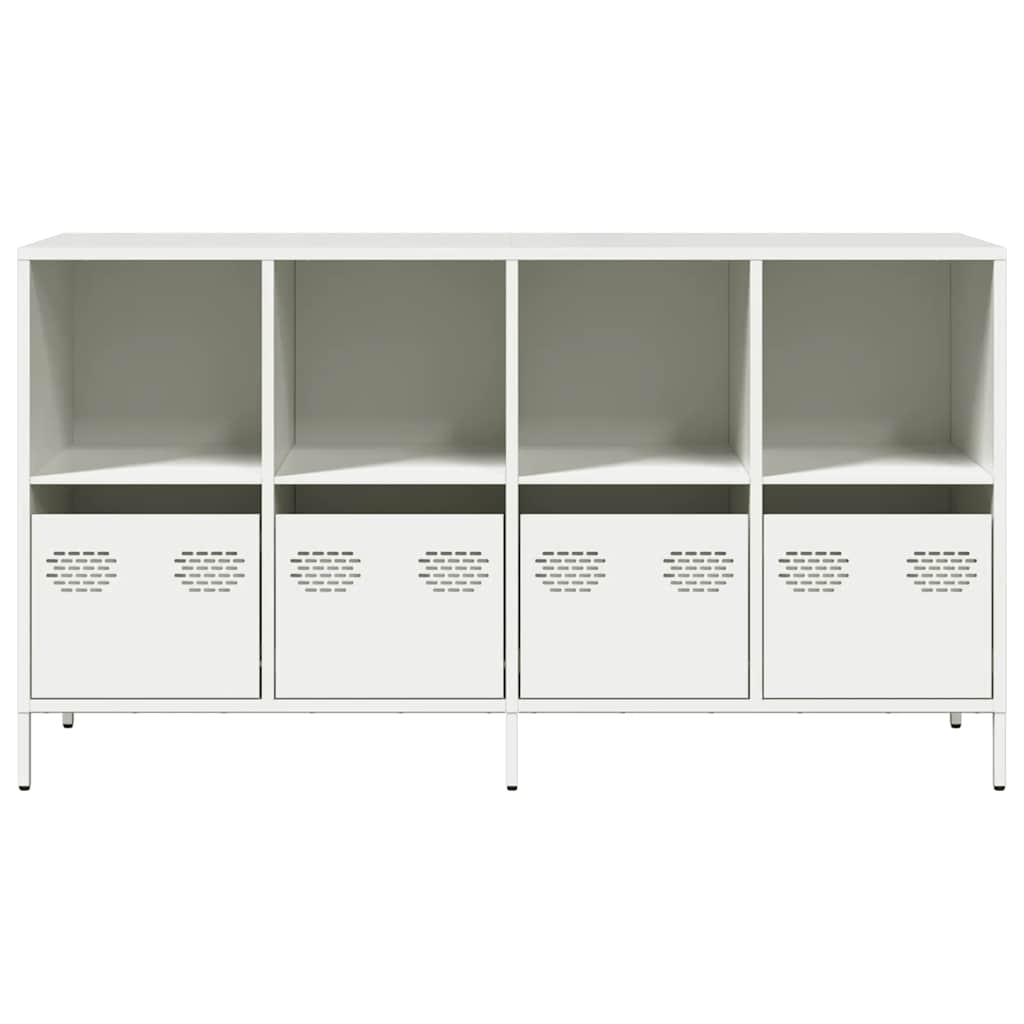 vidaXL Dulap, alb, 135x39x73,5 cm, oțel laminat la rece