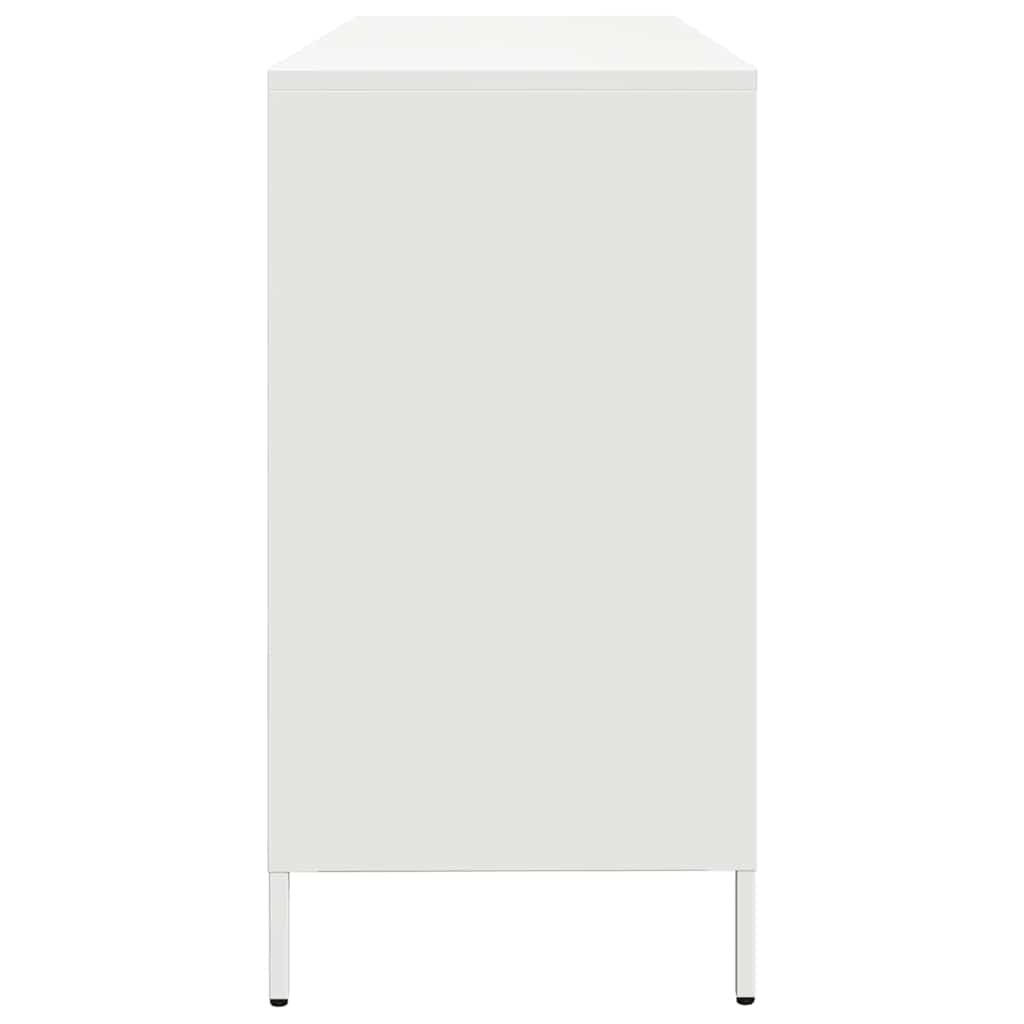 vidaXL Dulap, alb, 135x39x73,5 cm, oțel laminat la rece