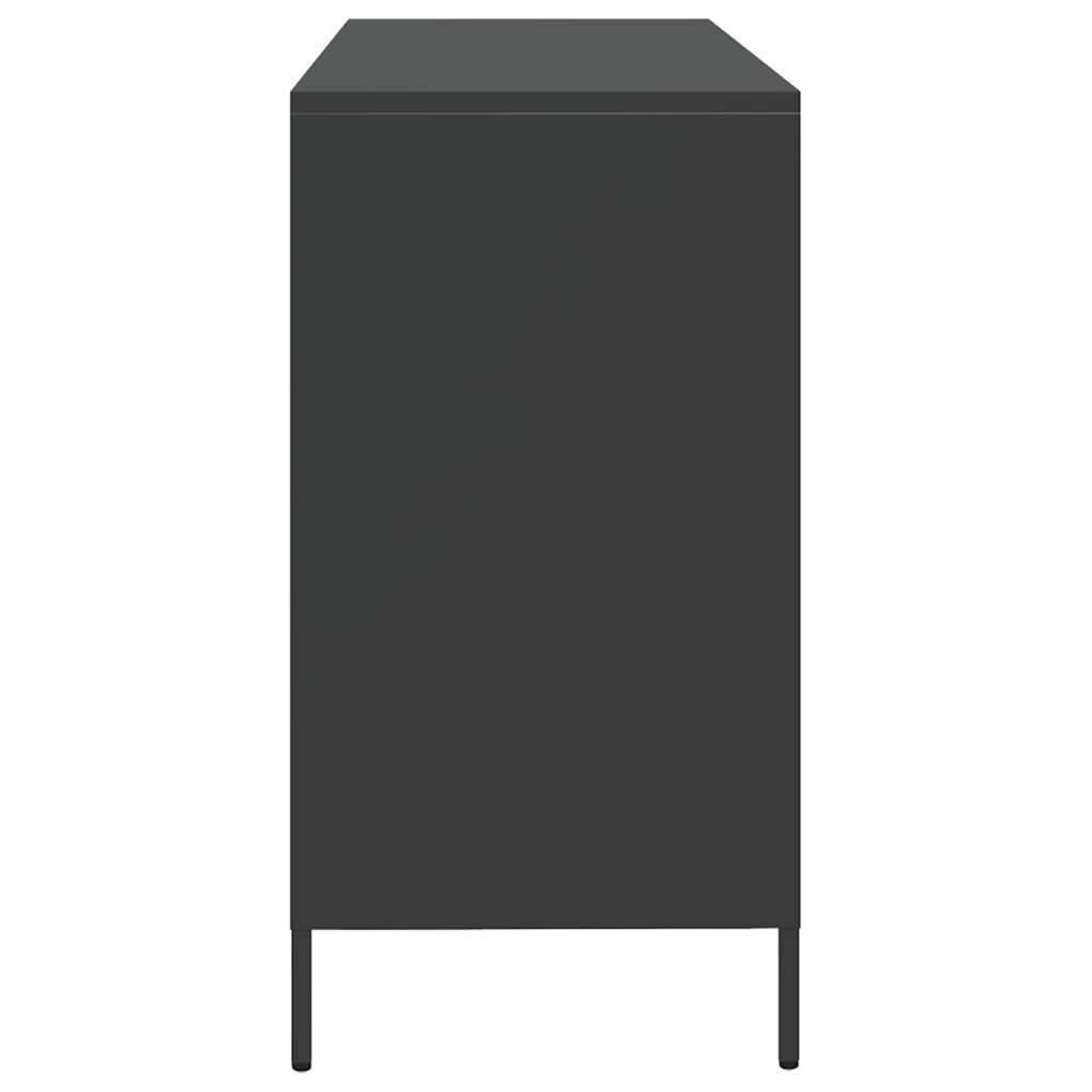 vidaXL Dulap, negru, 135x39x73,5 cm, oțel laminat la rece