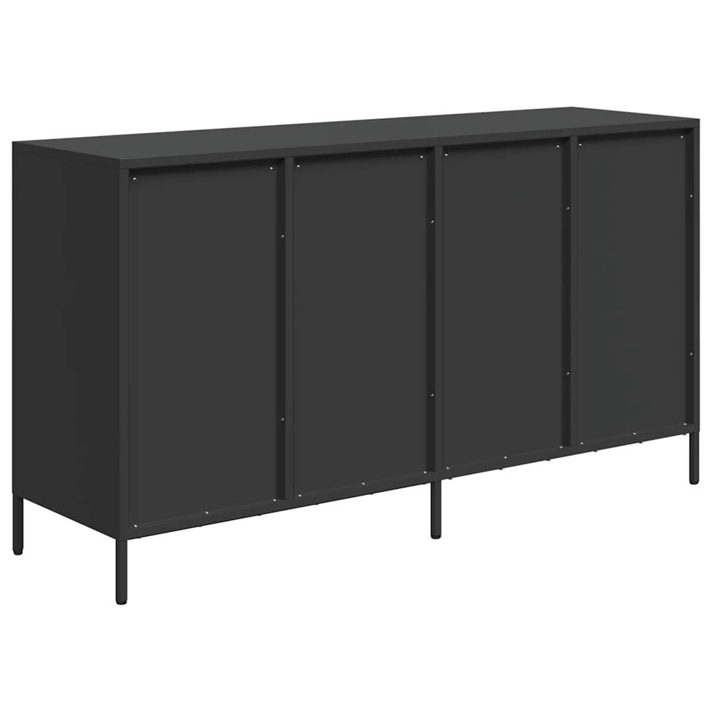 vidaXL Dulap, negru, 135x39x73,5 cm, oțel laminat la rece